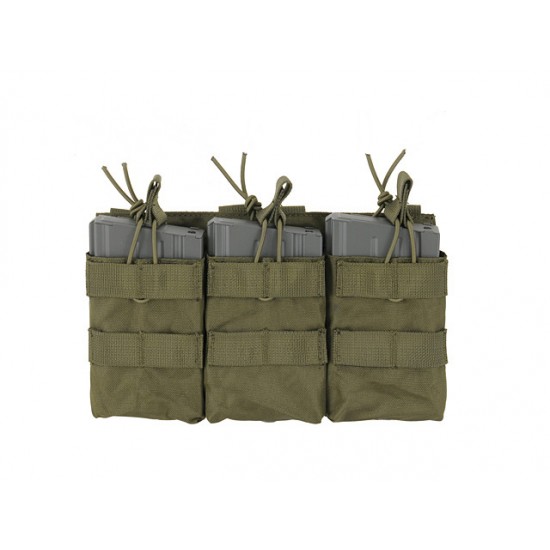 Triple Open Top 7.62 Mag Pouch - Olive 